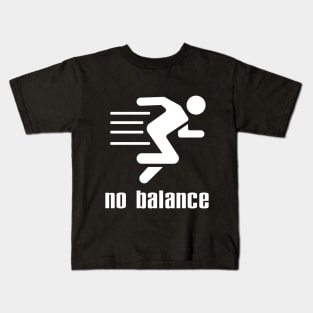 No Balance white logo Kids T-Shirt